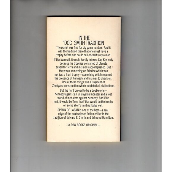 Cap Kennedy #11 Spawn Of Laban By Gregory Kern DAW Books 1974 Vintage - Picture 2 of 2